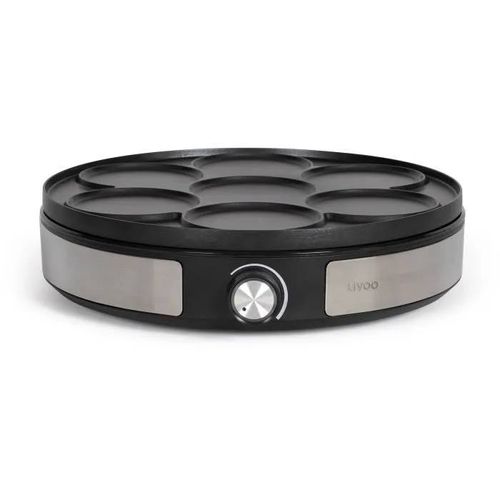 Crêpière réversible - LIVOO - DOP247 - 1500W - Plaque réversible : 1 x Ø33 ou 7 x Ø10 cm - Antiadhésif - Thermostat réglable