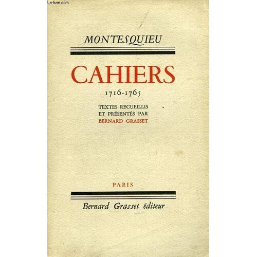 Cahiers, 1716-1765