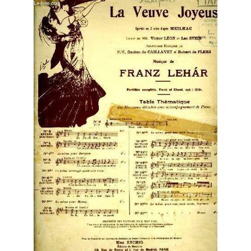 La Veuve Joyeuse N° 7bis - Chanson De Vilya