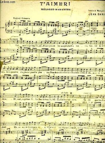 T'aimer! - Melodie-Habanera