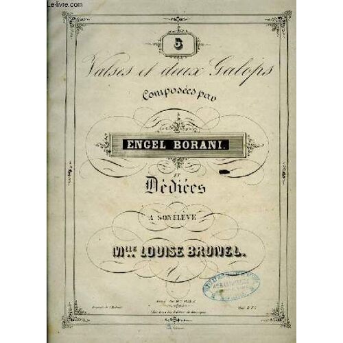 Valses Et Deux Galops -  Valse Pour Le Piano