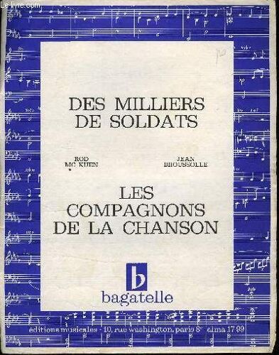 Des Milliers De Soldats Soldiers Who Want To Be Heroes Partition Pour Le Chant Et Melodie