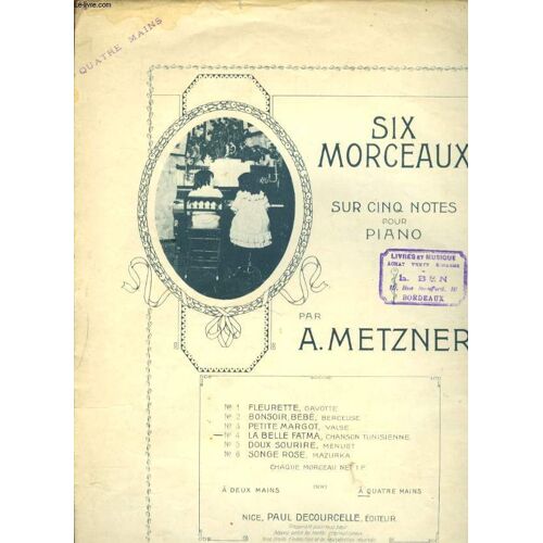 Six Morceaux Sur Cinq Notes N° 4 La Belle Fatma.
