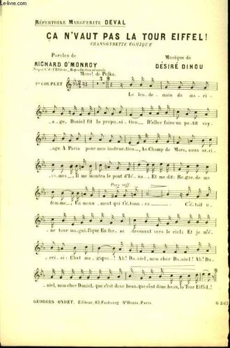 Ca N'vaut Pas La Tour Eiffel!  Chansonnette Comique