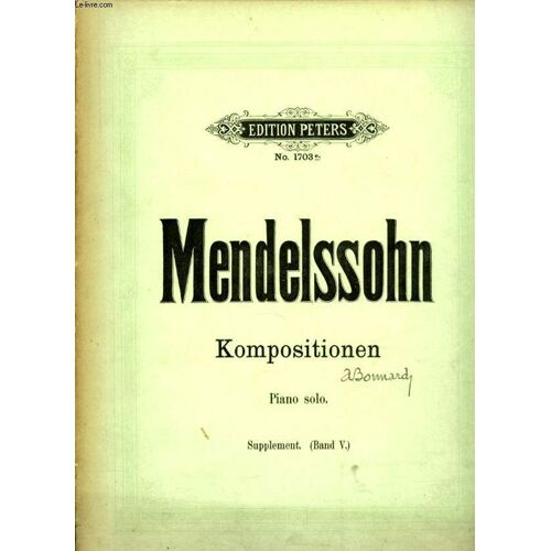 Mendelssohn -  Kompositionen