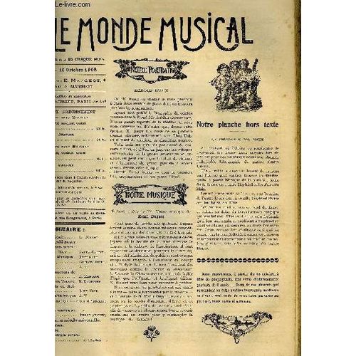 Le Monde Musical 20e Annee N°19 Henri Dupare