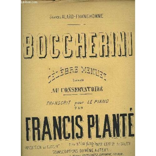 Menuet De Boccherini Transcrit Pour Le Piano