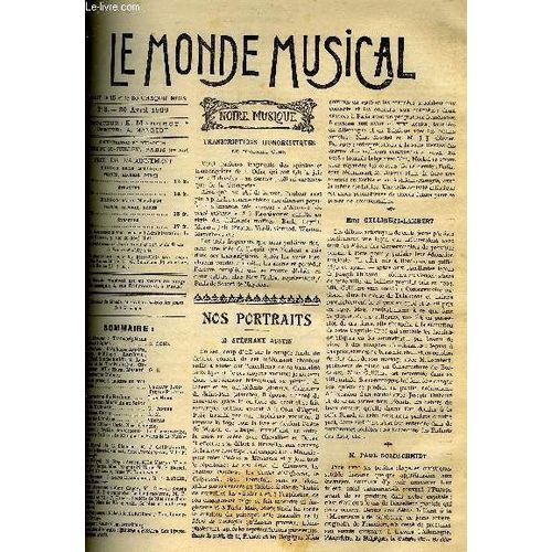 Le Monde Musical 21e Annee N°8 Stephane Austin