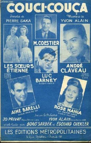 Couci-Couca Partition Pour Le Chant