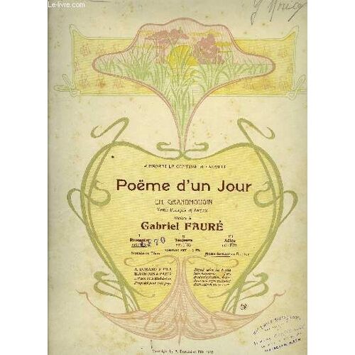 Poeme D'un Jour Rencontre Pour Chant Et Piano
