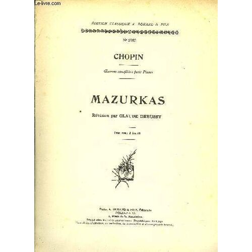 Mazurkas Oeuvres Complètes Pour Piano