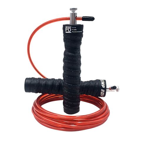 Accastillage Corde À Sauter Professionnelle De Gymnase Absorbant La Sueur Corde À Sauter De Vitesse De Fil D'acier Rouge_La2191