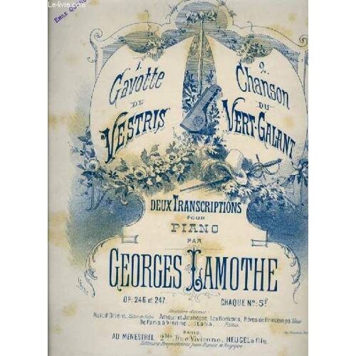 N°1 Gavotte De Vestris Pour Piano