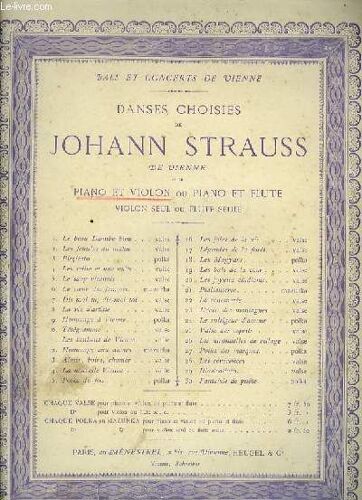 Danses Choisies Pour Piano Et Violon 1 Le Beau Danube Bleu