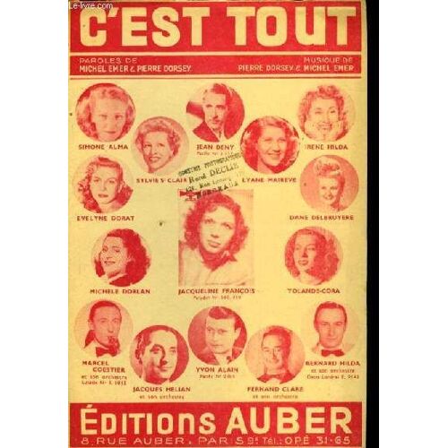 C'est Tout Partition Pour Le Chant