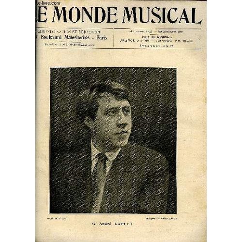 Le Monde Musical 23e Annee N°22 M. Andre Caplet