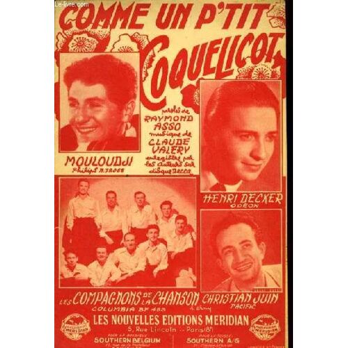 Comme Un P'tit Coqu'licot Partition Pour Chant