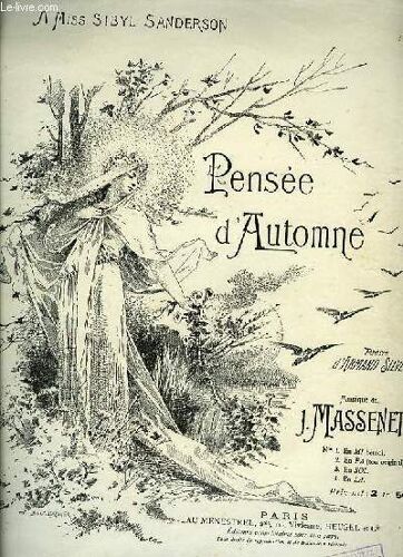 Pensee D'automne N°2 Ton Onriginal Pour Chant Et Piano