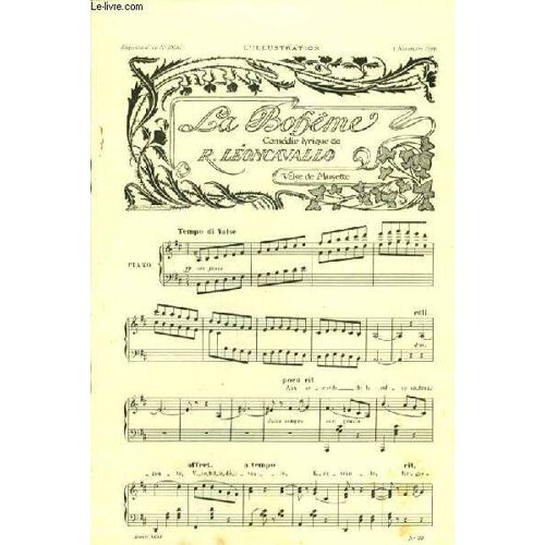 La Boheme Pour Piano Suppelement Au N°2958 A L'illustration Du 4 Novembre 1899