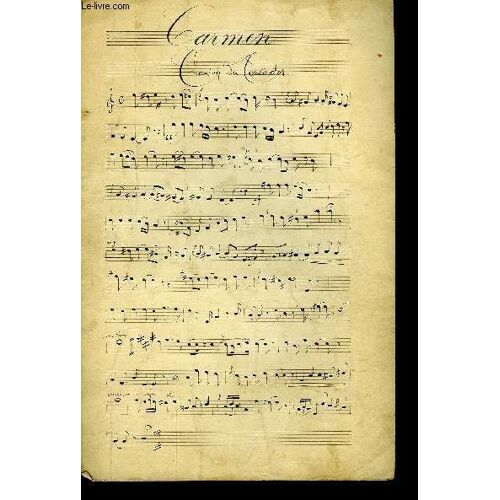 La Chanson Du Toreador Extrait De Carmen Partition Pour Le Chant