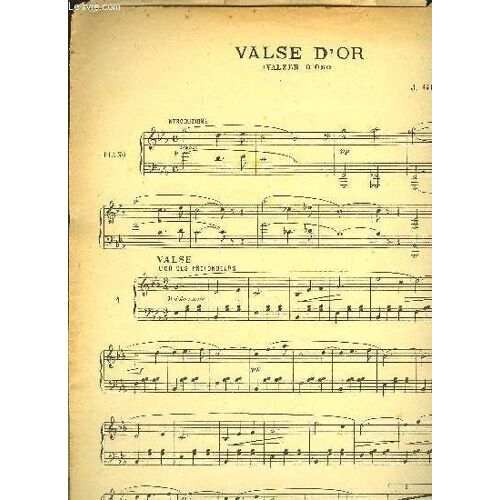 Valse D'or (Valzer De Oro) Pour Piano