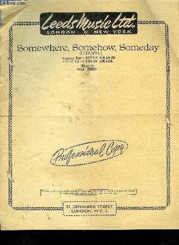 Somewhere, Somehow, Someday