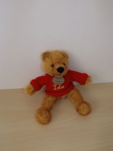 Doudou Ours Pull Rouge Dorée Lolie Doudou Et Compagnie