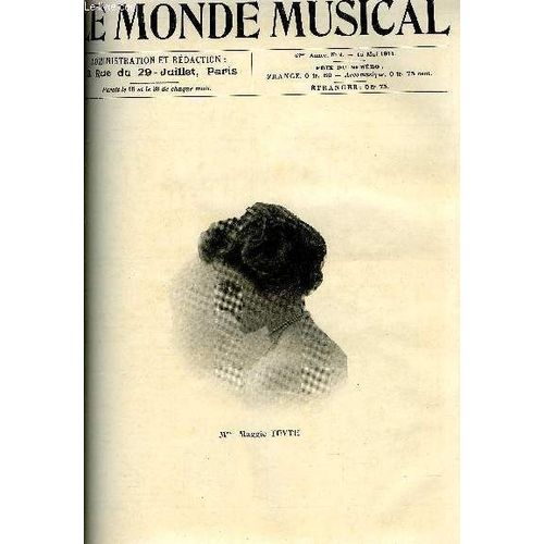 Le Monde Musical 23e Annee N°9 Mme Magie Teyte