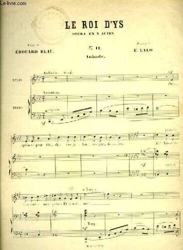 N°11 Aubade Extrait De Le Roi D'ys Pour Piano Et Chant