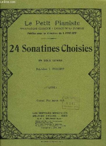 24 Sonatines Choisies, 1er Livre