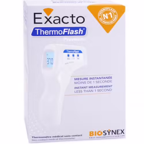 Thermoflash Premium Exacto Thermomètre Sans Contact Blanc