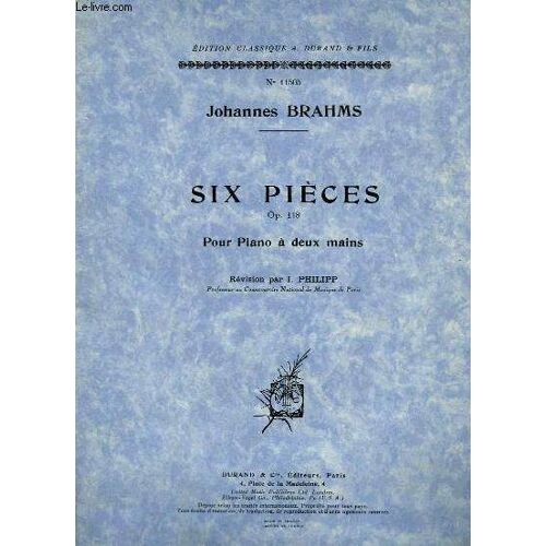 Six Pieces Pour Piano A Deux Mains