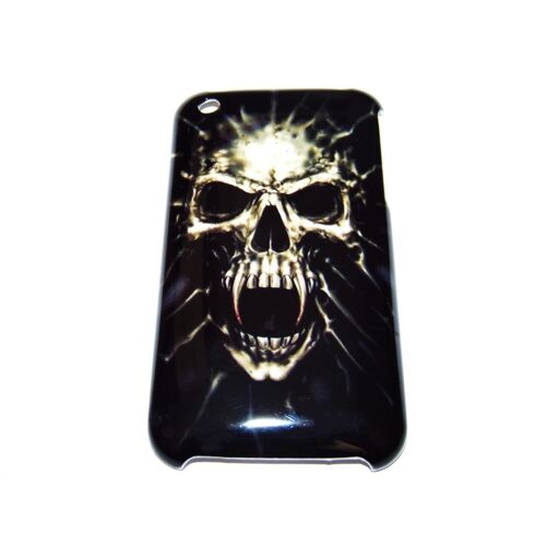 Coque De Protection Rigide Arriere "" Tête De Mort "" Pour Iphone 3 - 3g - 3gs