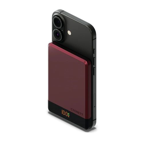 Cygnett Magslim 5k Power Bank Wireless 10w Rosa Ciliegia Magnetica Per Iphone