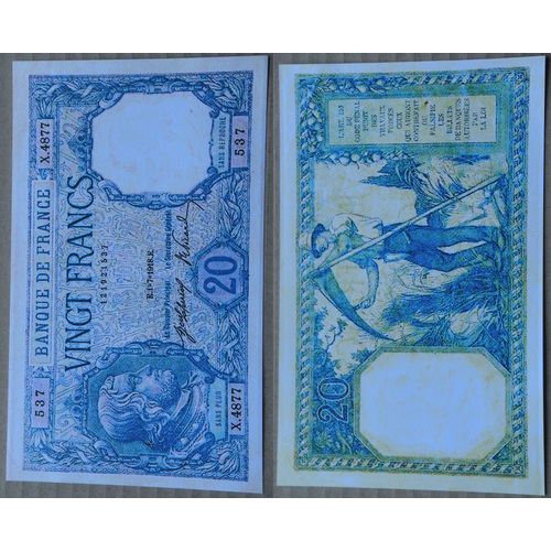 20 Francs (Bayard) France - Reproduction