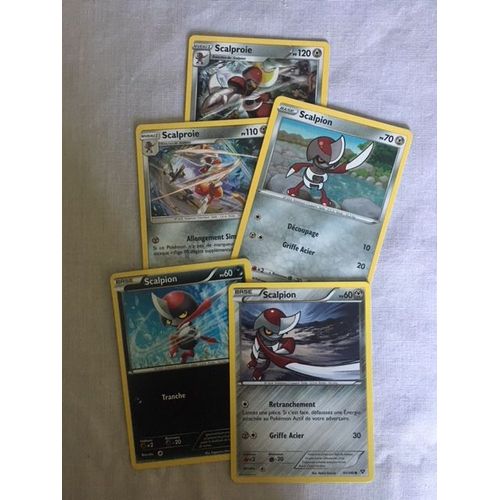 (2214) 3x Scalpion + 2x Scalproie Pokemon