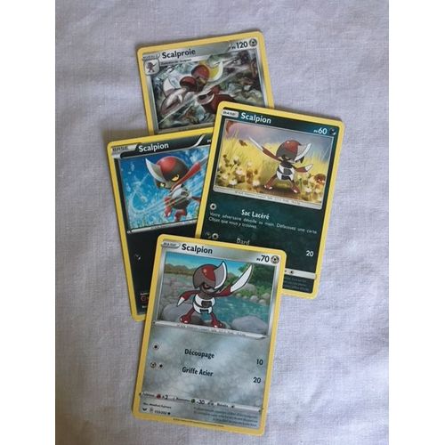 (2209) 3x Scalpion + Scalproie Pokemon