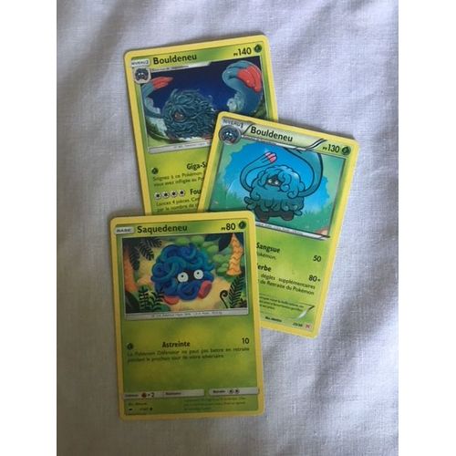 (2086) 2x Bouldeneu + Saquedeneu Pokemon