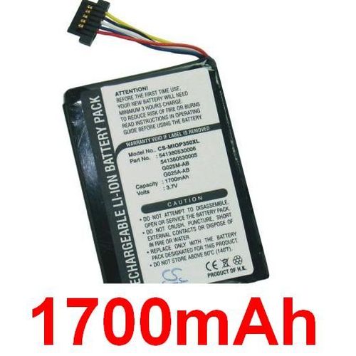 Batterie Pour Mio P350 P340 P550 P550m *1700mah*