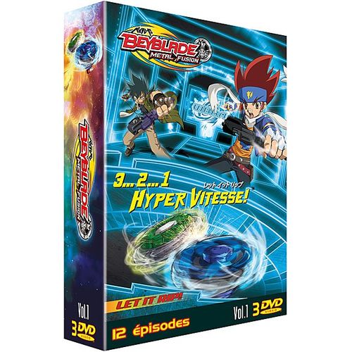 Beyblade Metal Fusion - 3...2...1 Hyper Vitesse ! - Coffret N° 1 (3 Dvd) - Pack