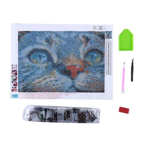 5d Chat Visage Yeux Diamant Peinture Diamant Point De Croix Diamant Peinture Salle Salon Décoration