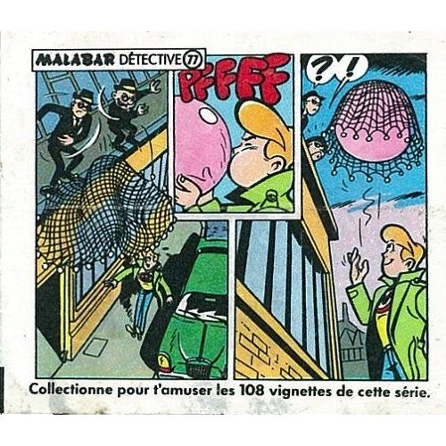 Image Vignette Malabar Détective 77 - 1987 - Dessin Pierre Tasso Artur Rainho - 6x6,5 Cm