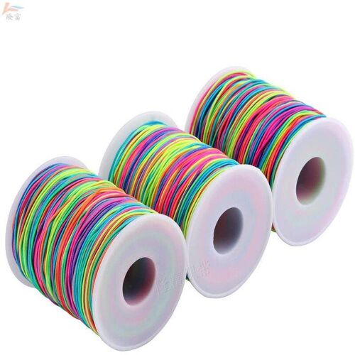Ligne Élastique Fil Perlé Extensible Tissu Main Corde Colorée Noyau Ligne Extensible