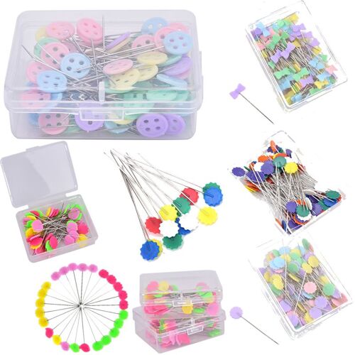 Patchwork Aiguille Artisanat Fleur Bouton Tête Broches Broches À Broder Pour Bricolage Quilting Outil Accessoires De Couture