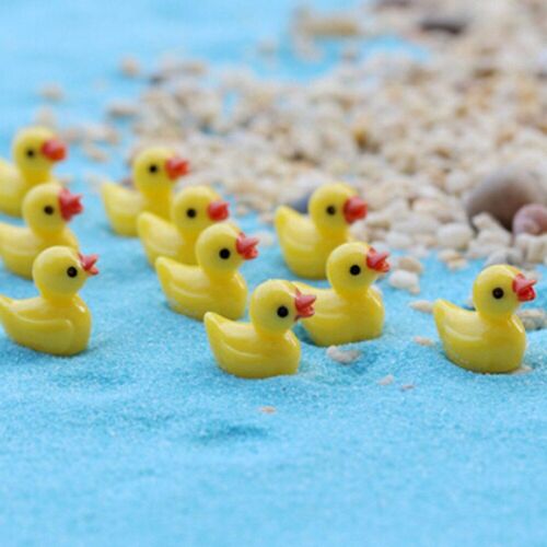 Figurines Miniatures De Terrarium, 10 Pièces, Cabochon En Résine, Canard Jaune, Bricolage, Artisanat De Décoration, Jardin Féerique
