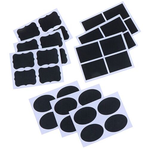 36 Pièces/Ensemble 5x3.5cm Effaçable Tableau Noir Autocollant Artisanat Cuisine Pots Organisateur Étiquettes Tableau Craie Tableau Autocollant Tableau Noir