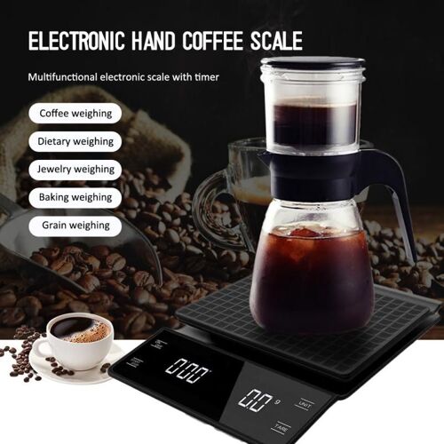 Balance À Café Domestique 3kg/ 0.1g, Balance De Cuisine Numérique Électronique Portable Avec Minuterie De Haute Précision