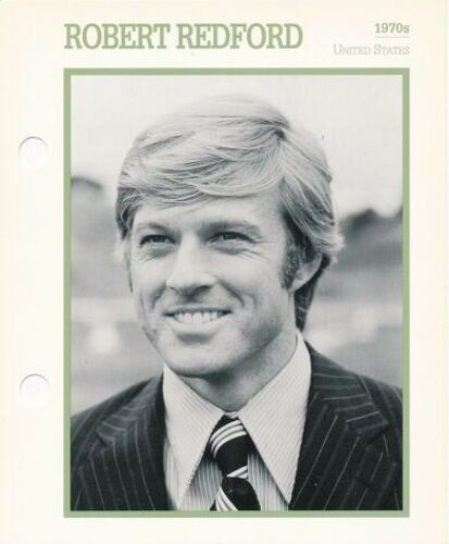 Movie Star Card [Carte Perforée En Langue Anglaise] Robert Redford
