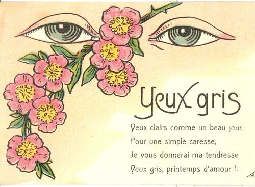 Yeux Gris . ' Yeux Clairs Comme .......' .1919