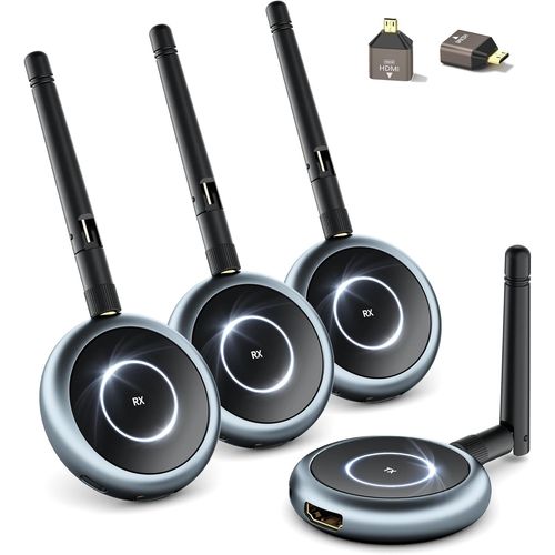 Transmetteur Hdmi Sans Fil Et 3 Récepteurs,Extension Sans Fil Hdmi 5,8G 98Ft/30M Streaming Vidéo 1080P@60Hz Pour Ordinateur Portable,Pc,Caméra,Boîtier Tv,Projecteur,Moniteur